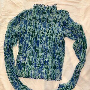 Free People long sleeve mesh top